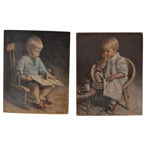 Juego de 2 impresiones de colección de retratos de niño niña por Ingwersen Gary y Gretchen sin marco - Imagen 1 de 7