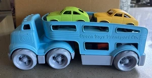 Green Toys, Car Carrier Truck, Green Toys Transport, Blue with 3 Cars - Picture 1 of 4