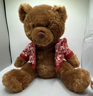 Oso de peluche marrón Aeropostale 2007 peluche con chaqueta Aeropostale Foto 1 de 4