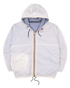 K.WAY x Collection PRIVEE White Bag Packable Windbreaker Jacket Size S - Picture 1 of 9
