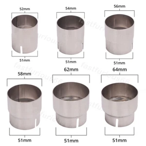 51mm to 52 54 56 58 62 64 Universal Connector Moto Exhaust Pipe Welding Adapter - Bild 1 von 12