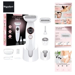 Afeitadora Mujer,Afeitadora Íntima 3 en 1 para Mujer,Depiladora Facial para Mujer... - Imagen 1 de 9