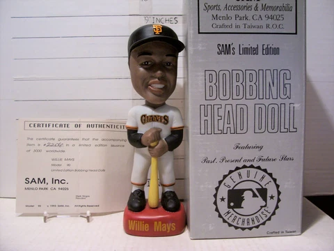 1994 SAM WILLIE MAYS BOBBLEHEAD SAN FRANCISCO GIANTS MINT IN BOX #2206 Cover