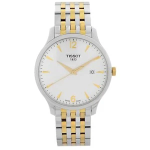 Tissot Tradition Stahl bicolor weißes Zifferblatt Quarz Herrenuhr T063.610.22.037.00 - Bild 1 von 8