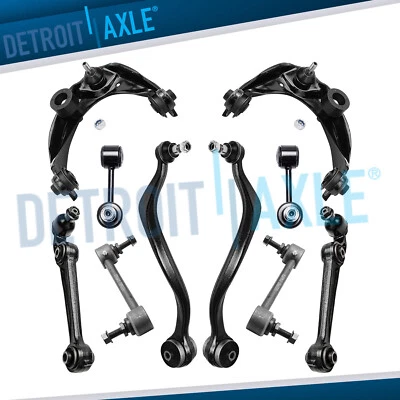 FWD Front Upper Lower Control Arms Sway Bars for Ford Fusion Lincoln MKZ Mercury - Image 1 of 4