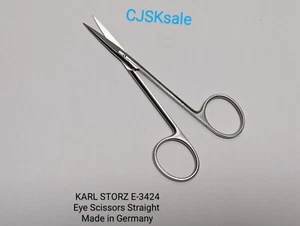 KARL STORZ E-3424 Eye Straight Scissors (USED). - Picture 1 of 9