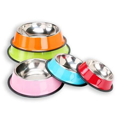 Hundenapf Katzennapf aus Edelstahl Futternapf Fressnapf Napf rot XS - Bild 1 von 4