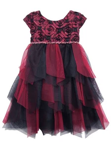 NWT Isobella & Chloe Baby-Toddler Party Dress Red & Black Sizes 12M,18M, 2T - Picture 1 of 2