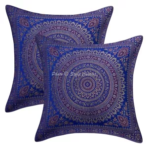 Home Decor Bohemian Brocade Jacquard 16 x 16 in Pillow Cover Case Cushion Room - Picture 1 of 6
