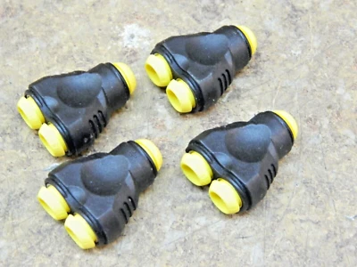 4 pcs  PUSH TO CONNECT AIR FITTINGS  5/16" Tube Y Unions - Image 1 of 4
