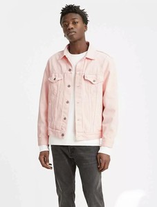 pink jeans jacket men