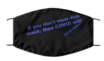 Ughh ... funny Face Mask: Black - Image 1 of 3