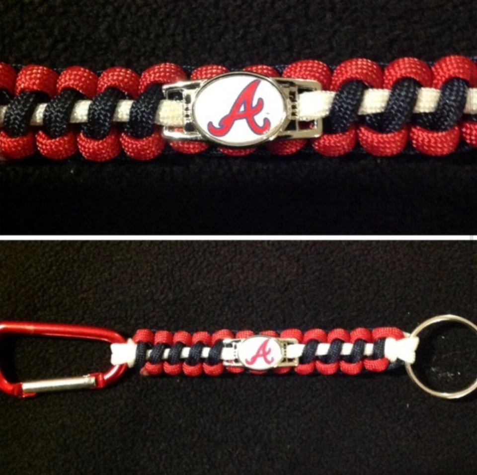 Atlanta Braves Inspired Paracord/Survival Keychain - Image 1 of 1