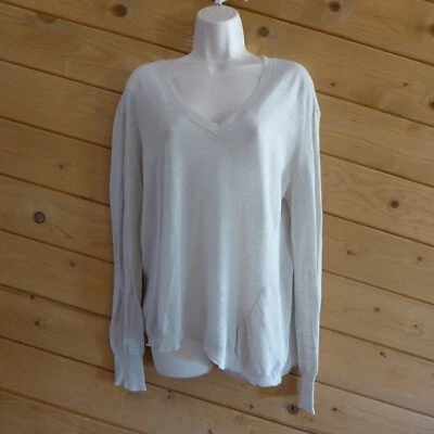 Suéter InHabit Marfil Algodón Lino Cuello en V Ligero Manga Larga M Foto 1 de 4