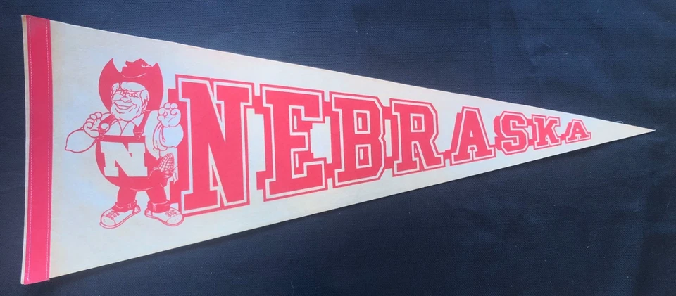 University of Nebraska Cornhuskers VINTAGE College Full Size Pennant - Image 1 of 3