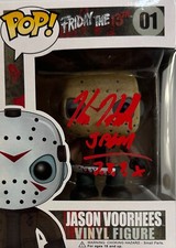 Kane Hodder signed inscribed Funko Pop #01 Friday the 13th JSA COA Jason