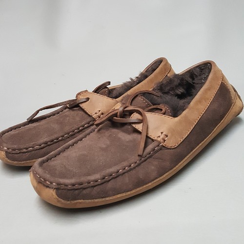 UGG Australia Olsen Mens Slip On Moccasins Dark Brown SN  display picture 1