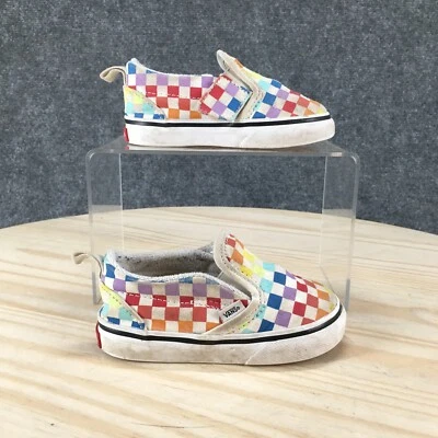 Vans Shoes Toddler 6 Checkerboard Slip On Sneakers Multicolor Comfort 500714 - Image 1 of 4