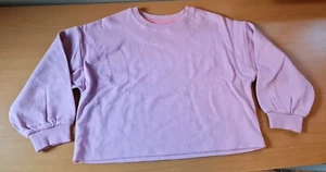 Mini Boden Niña Volumen Manga Sudadera Suave Lavanda Edad 5-6 Años Nuevo - Imagen 1 de 5