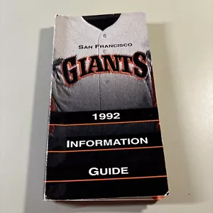 Vintage 1992 San Francisco GIANTS Will Clark Media Guide - Bild 1 von 6