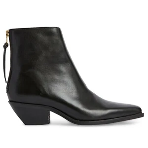 Botas al tobillo de cuero AllSaints Lenora en negro talla 39 - Imagen 1 de 5