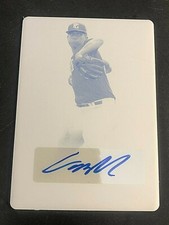 CARSON MCKINNEY 2020 Leaf Perfect Game AUTOGRAPH Yellow 1/1 PRINTING PLATE