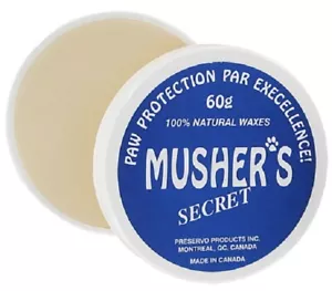 Musher's Secret Dog Paw Protection Wax Moisturizer Invisible Boot Pet 60g Bulk - Picture 1 of 14