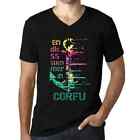 Men's Graphic T-Shirt V Neck Endless Summer In Corfu Eco-Friendly Limited
