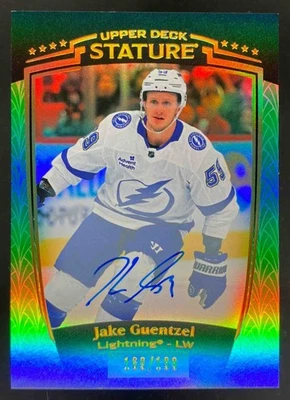 Jake Guentzel 2024-25 Upper Deck Stature Green Autograph Auto /199 #16 Lightning - Image 1 of 4