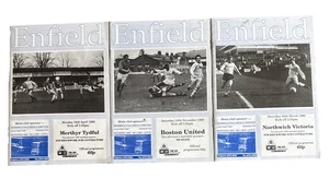 Bundle of Three Enfield Home Programmes 1989/90 Season Great Cond Free UK P&P - Picture 1 of 2
