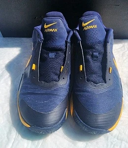Size 7.5 Nike Air Max Impact 4 Midnight Navy Michigan University Gold DM1124 401 - Picture 1 of 14