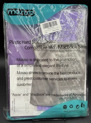 For MacBook 12“ Purple Hard Shell Case Keyboard Cover Screen Protector US Seller - Image 1 of 4
