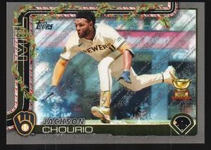 2025 Topps Holiday Silver Glitter Holiday #H182 - Jackson Chourio 25-010 - Foto 1 di 2