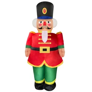 Inflatable Costume Nutcracker Soldier Costume Christmas Blow-up Costume for A... - Picture 1 of 8