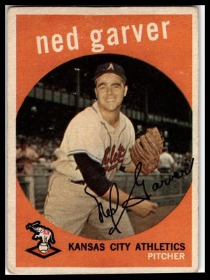 1959 Topps #245b Нед Гарвер серый/темнее сзади - Изображение 1 из 2