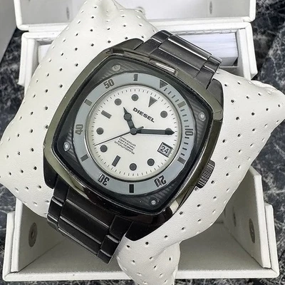 NEW Diesel Men's Gunmetal Ion Plated Stainless Steel White Dial Watch DZ1494 - Image 1 of 4