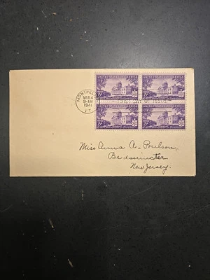 Vermont 150th Anniversary of Statehood FDC, # 903, 3-Cent, 1941, Block of four - Image 1 of 2