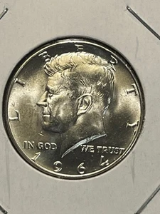 1964 Kennedy Half Dollar Silver 90% BU Uncirculated - Picture 1 of 2
