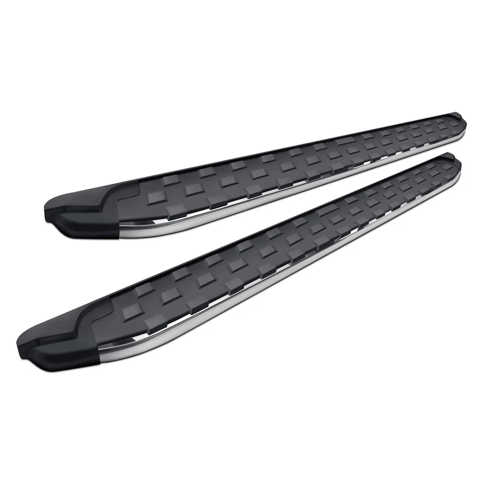 For Acura MDX 07-13 Romik 5.5" REC Series Black Running Boards w Polished Trim Foto 1 de 4