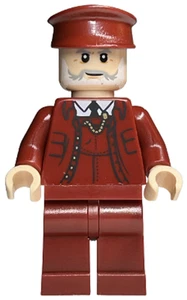 hp440 - Lego Minifigure - Harry Potter - Train Conductor - Male, Dark Red Suit a - Picture 1 of 2