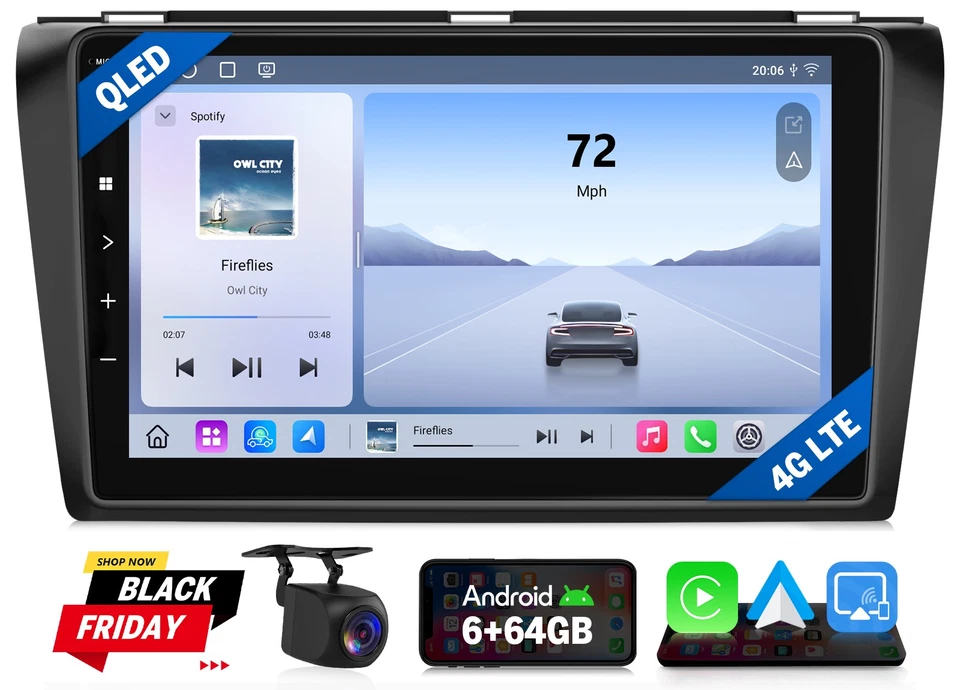 For Mazda 3 2005 2006 2007 2008 Eonon Android 13 8-Core Car Stereo GPS Radio DSP - Image 1 of 4