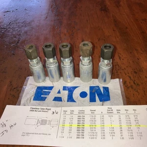 06U-756 Eaton Schlauchende, 5 Stück, kostenloser Versand, 3/8 Schlauch, #6 Schlauch - Bild 1 von 4