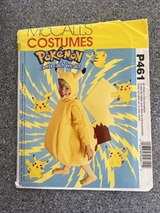 McCalls P461 Pokemon Pikachu Costume Pattern Kids Vintage 90s All Sizes - Picture 1 of 2