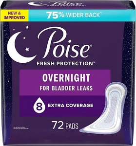 Almohadillas de incontinencia para pasar la noche Poise - Absorbencia definitiva - 36,72 cuentas ✅ - Imagen 1 de 4