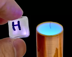 Hydrogen Gas Sample, Hydrogen Glow In The Dark Glass Cube, Hydrogen Pure 99.9% - Picture 1 of 2