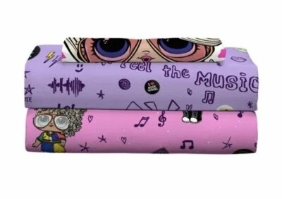 L.O.L. ¡Sorpresa! Juego de sábanas de microfibra súper suaves para niños Remix rosa/púrpura Foto 1 de 4