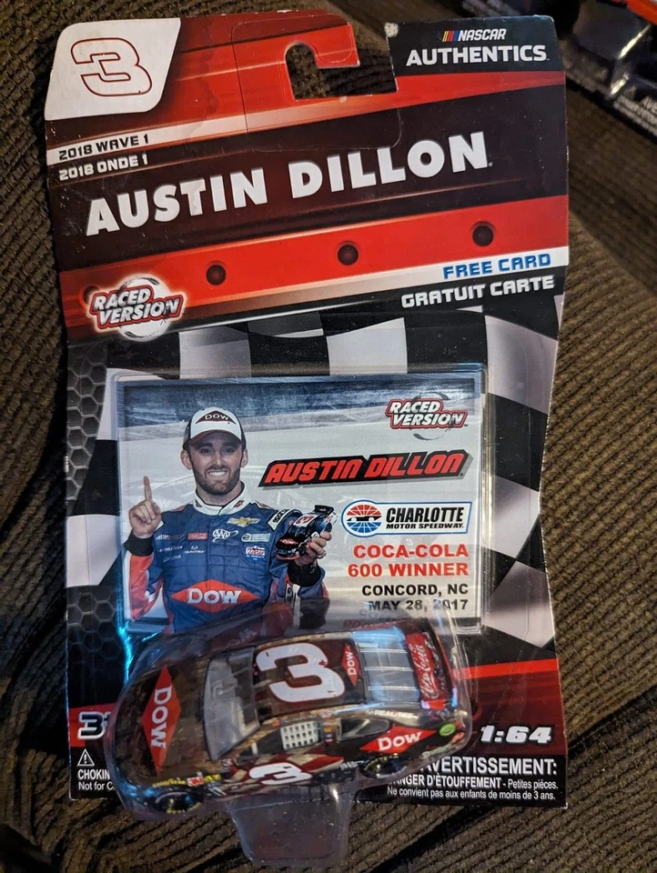 1/64 NASCAR Authentics 2018 Wave 1 #3 Austin Dillon Dow Coca Cola ganador Camaro Foto 1 de 1