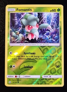 Pokémon TCG Fomantis Sun & Moon Base Set 14/149 Reverse Holo Common - Picture 1 of 2