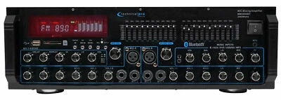 TECHNICAL HIFI Technical Pro MM2000BT| DJ Karaoke Mixer & Amplifier w/ Bluetooth + EQ 2000W