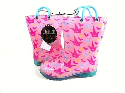 Botas de Lluvia ZOOGS Rosa Iluminado Niños Preescolar, Niño Pequeño Talla 11, Nuevas Foto 1 de 4